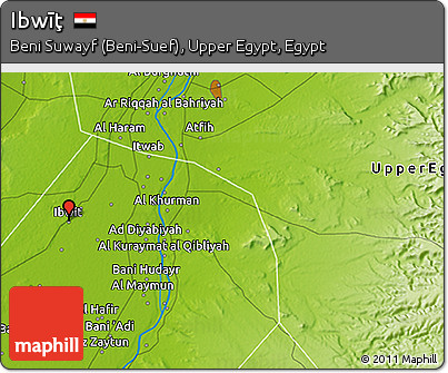Physical 3D Map of Ibwīţ