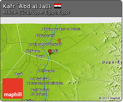 Physical 3D Map of Kafr `Abd Al Jalīl