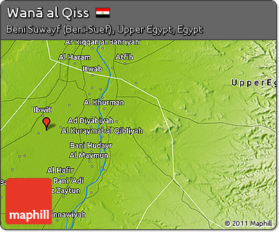 Physical 3D Map of Wanā Al Qiss