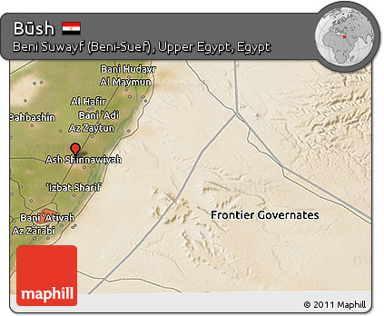 Satellite 3D Map of Būsh