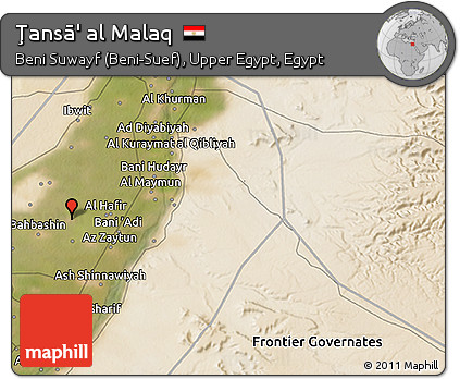 Satellite 3D Map of Ţansā' Al Malaq