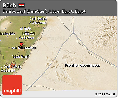 Satellite 3D Map of Būsh