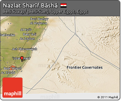 Satellite 3D Map of Nazlat Sharīf Bāshā