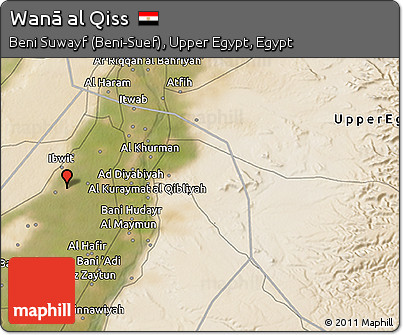 Satellite 3D Map of Wanā Al Qiss