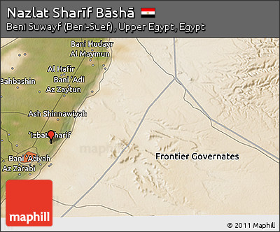Satellite 3D Map of Nazlat Sharīf Bāshā