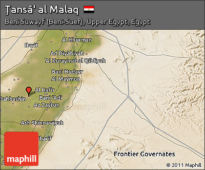 Satellite 3D Map of Ţansā' Al Malaq