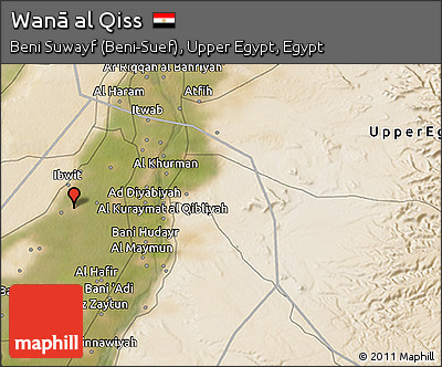 Satellite 3D Map of Wanā Al Qiss