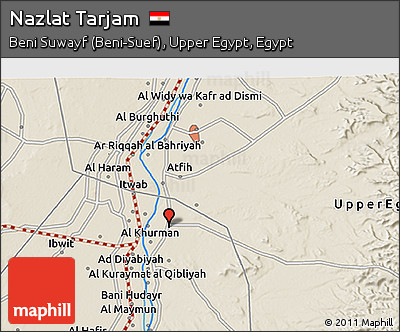 Shaded Relief 3D Map of Nazlat Tarjam