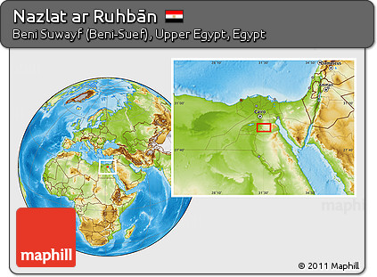 Physical Location Map of Nazlat Ar Ruhbān