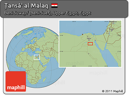 Savanna Style Location Map of Ţansā' Al Malaq