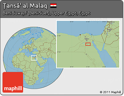 Savanna Style Location Map of Ţansā' Al Malaq