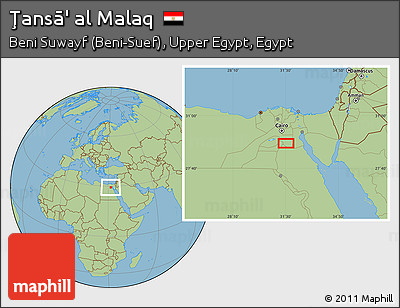 Savanna Style Location Map of Ţansā' Al Malaq