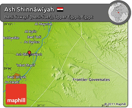 Physical Map of Ash Shinnāwīyah