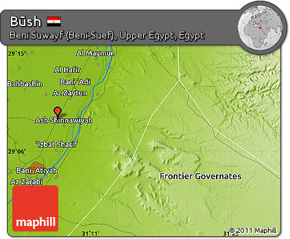 Physical Map of Būsh