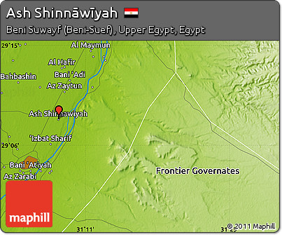 Physical Map of Ash Shinnāwīyah