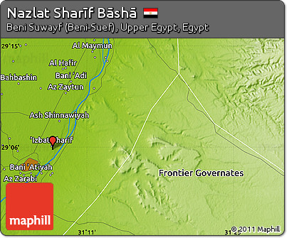 Physical Map of Nazlat Sharīf Bāshā