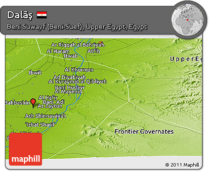 Physical Panoramic Map of Dalāş
