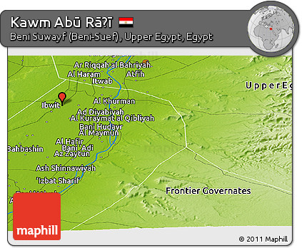 Physical Panoramic Map of Kawm Abū Rāḑī