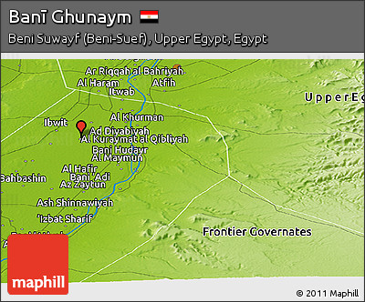 Physical Panoramic Map of Banī Ghunaym