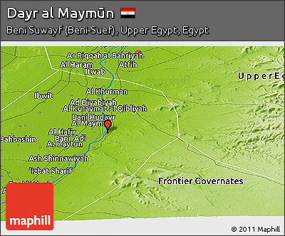 Physical Panoramic Map of Dayr Al Maymūn