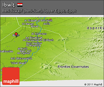 Physical Panoramic Map of Ibwīţ
