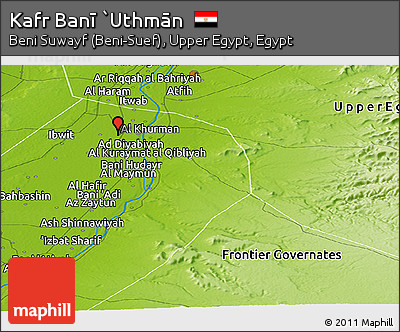 Physical Panoramic Map of Kafr Banī `Uthmān