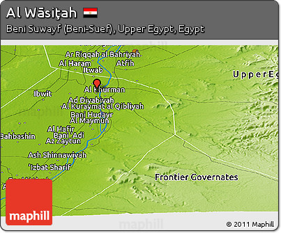 Physical Panoramic Map of Al Wāsiţah