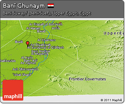 Physical Panoramic Map of Banī Ghunaym