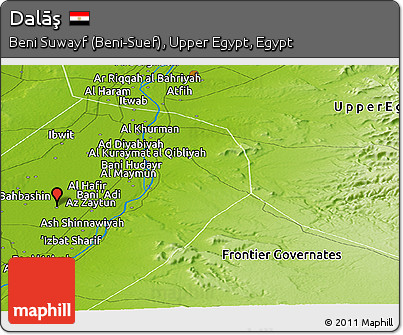 Physical Panoramic Map of Dalāş