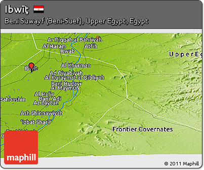 Physical Panoramic Map of Ibwīţ