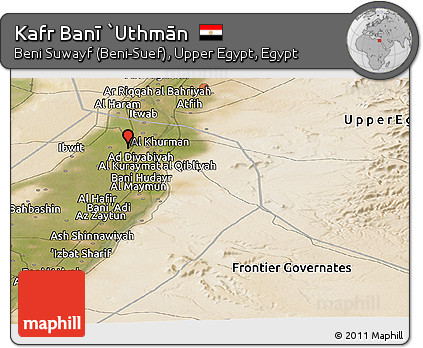 Satellite Panoramic Map of Kafr Banī `Uthmān
