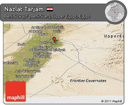 Satellite Panoramic Map of Nazlat Tarjam