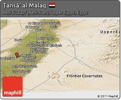 Satellite Panoramic Map of Ţansā' Al Malaq