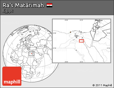 Blank Location Map of Ra's Matārimah