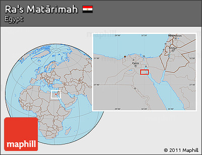 Gray Location Map of Ra's Matārimah