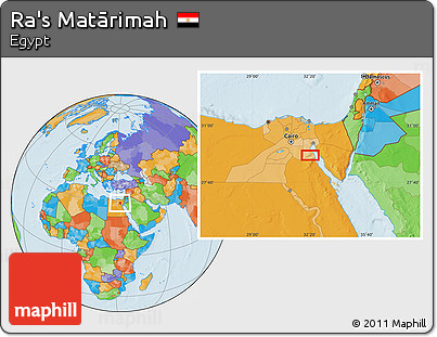 Political Location Map of Ra's Matārimah