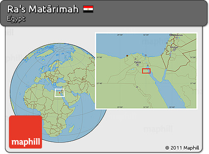 Savanna Style Location Map of Ra's Matārimah