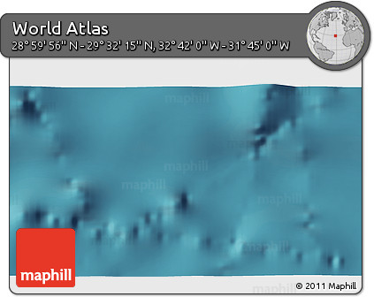 Satellite 3D Map of the Area around 29° 16' 6" N, 32° 13' 30" W