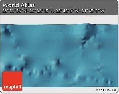 Satellite 3D Map of the Area around 29° 16' 6" N, 32° 13' 30" W