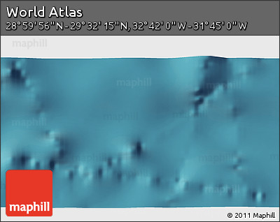 Satellite 3D Map of the Area around 29° 16' 6" N, 32° 13' 30" W