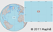 Gray Location Map of the area around 29° 16' 6" N, 32° 13' 30" W