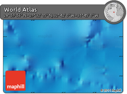 Physical Map of the Area around 29° 16' 6" N, 32° 13' 30" W