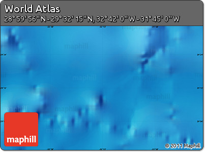 Physical Map of the Area around 29° 16' 6" N, 32° 13' 30" W