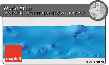 Physical Panoramic Map of the Area around 29° 16' 6" N, 32° 13' 30" W