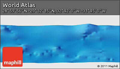 Physical Panoramic Map of the Area around 29° 16' 6" N, 32° 13' 30" W