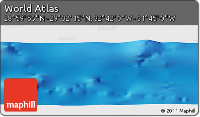 Physical Panoramic Map of the Area around 29° 16' 6" N, 32° 13' 30" W