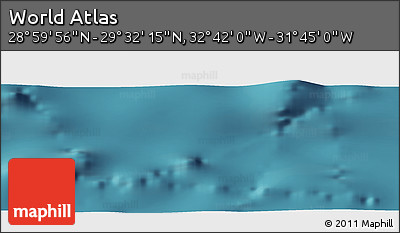 Satellite Panoramic Map of the Area around 29° 16' 6" N, 32° 13' 30" W