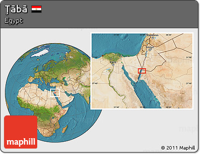 Satellite Location Map of Ţābā