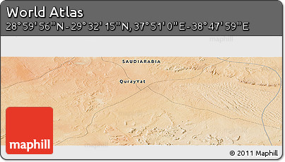 Satellite Panoramic Map of the Area around 29° 16' 6" N, 38° 19' 30" E