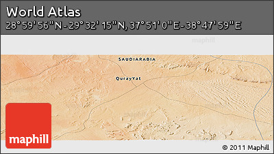 Satellite Panoramic Map of the Area around 29° 16' 6" N, 38° 19' 30" E